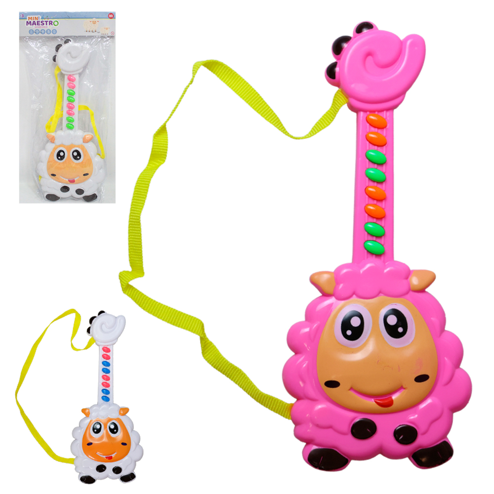 GUITARRA MUSICAL INFANTIL OVELHA MINI MAESTRO A PILHA