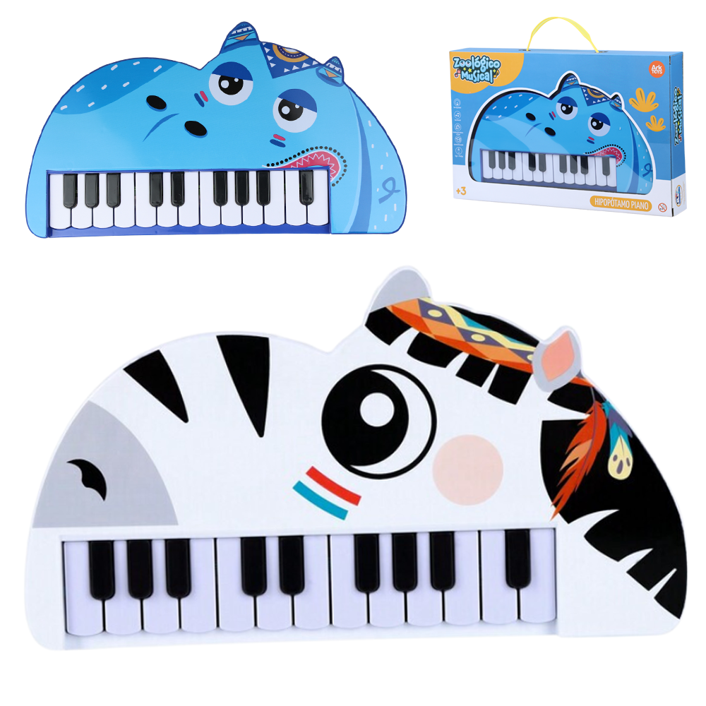TECLADO / PIANO MUSICAL INFANTIL ZOOLOGICO A PILHA