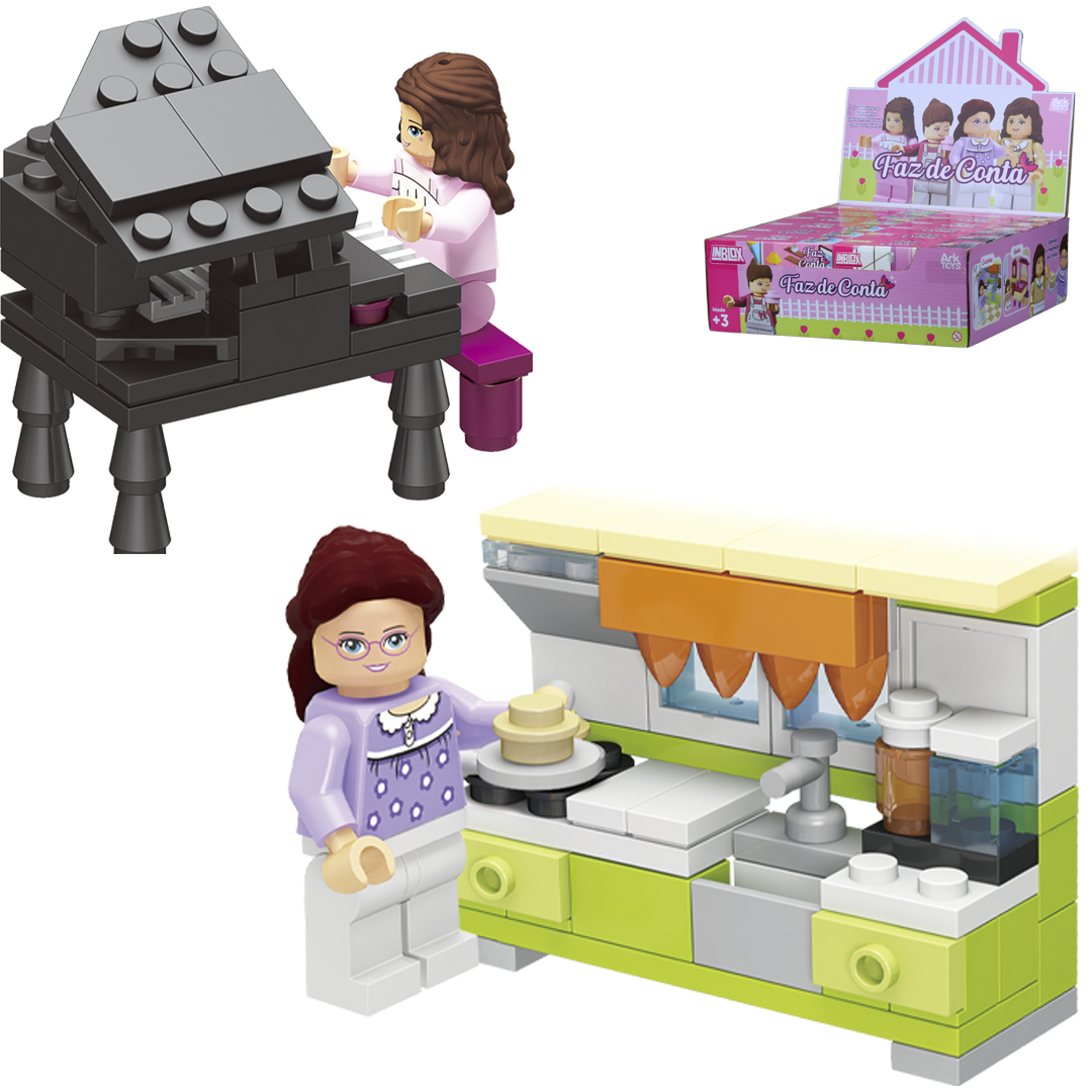 BLOCOS DE MONTAR INBLOX COM BONECA FAZ DE CONTA TLEG DP PLAY