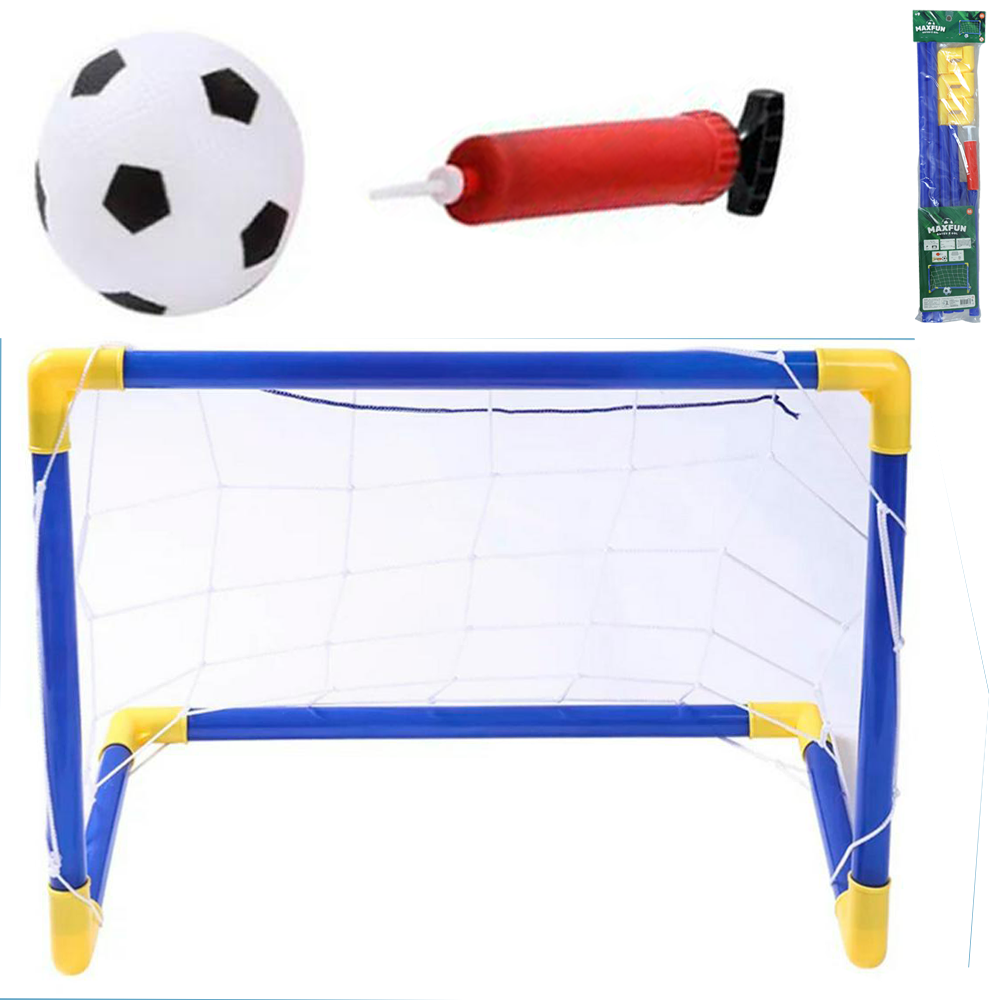 FUTEBOL GOL / GOLZINHO MINI TRAVE PEQUENA MAXFUN BATEU E GOL 44X31X24CM COM REDE + BOLA E BOMBA