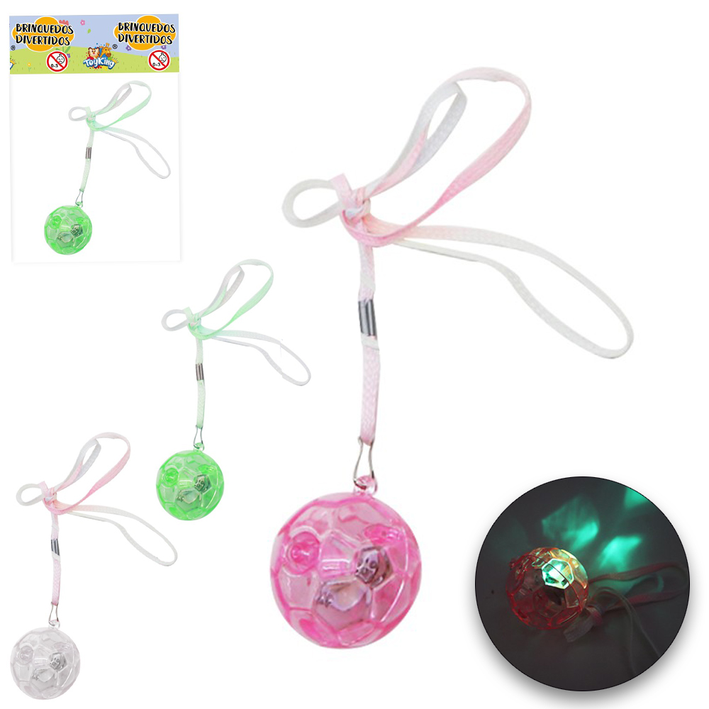 BOLA COM CORDAO + LUZ A BATERIA