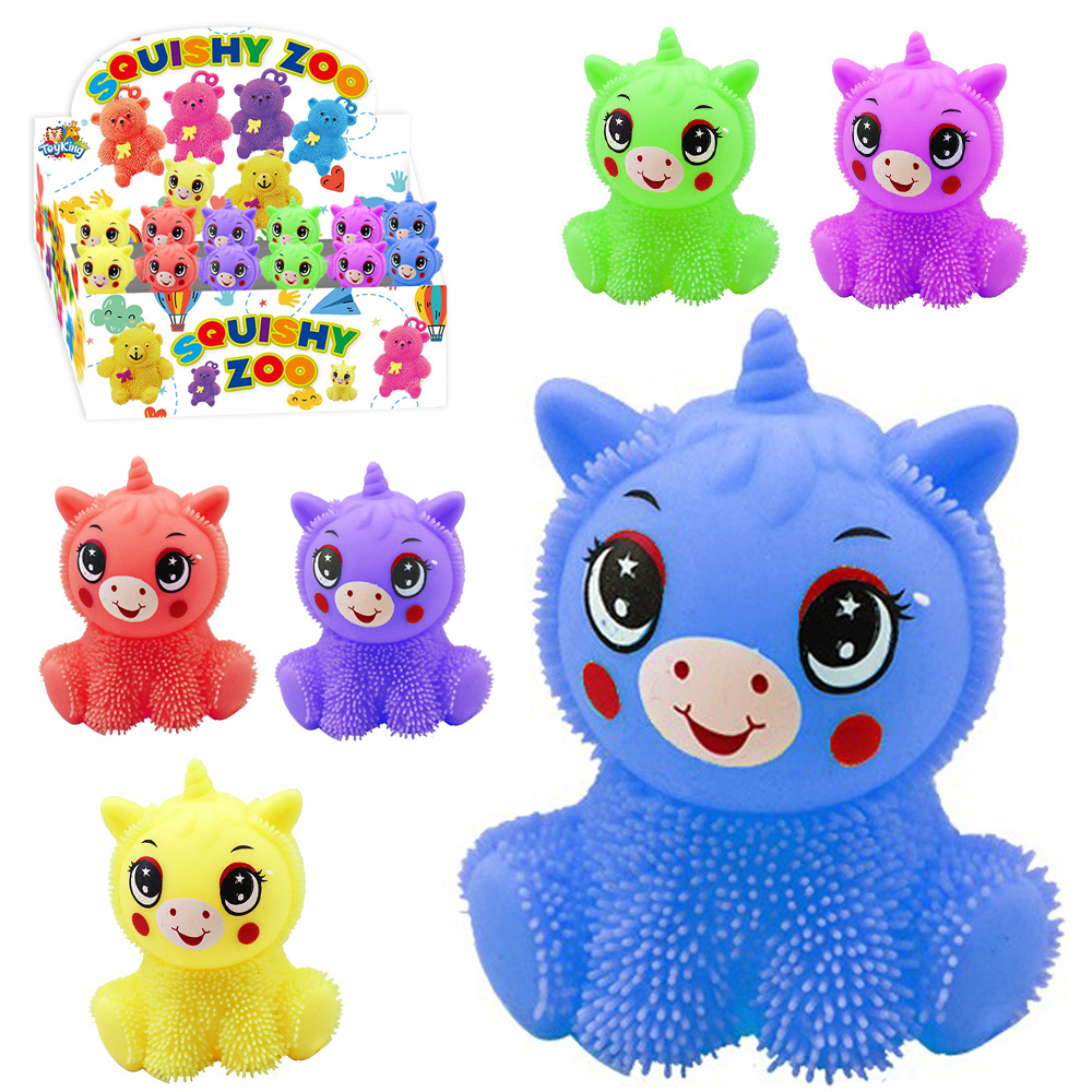 UNICORNIO COM LUZ A BATERIA MANIA FLOFYS SQUISHY ZOO DP PLAY