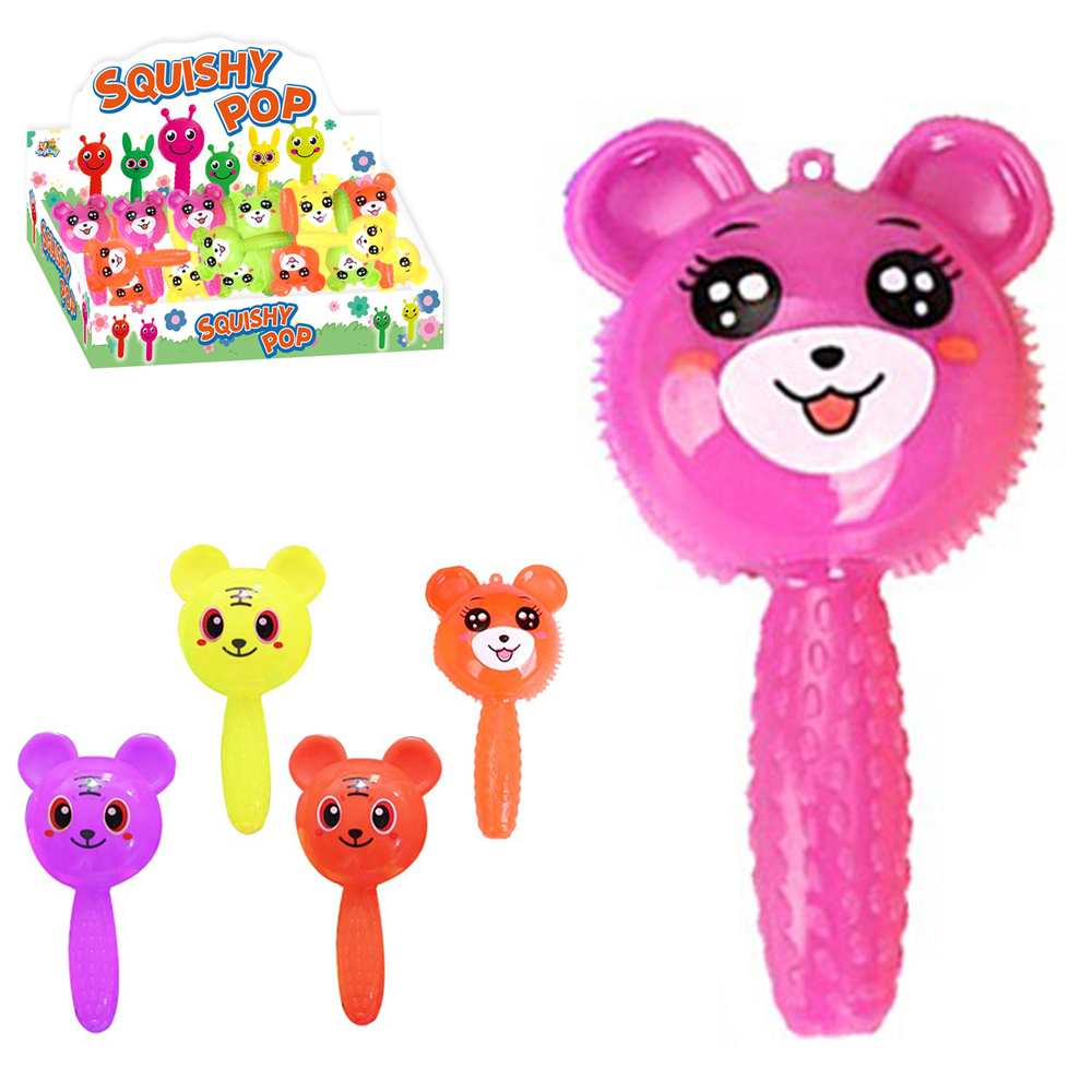 BRINQUEDO URSO COM SOM + LUZ SQUISHY POP A BATERIA DP PLAY