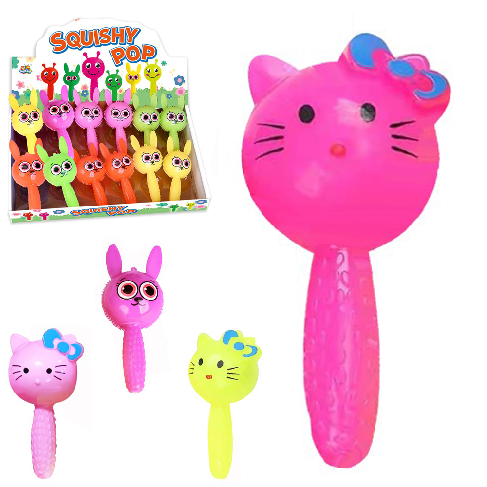 BRINQUEDO GATA COM SOM + LUZ SQUISHY POP A BATERIA DP PLAY