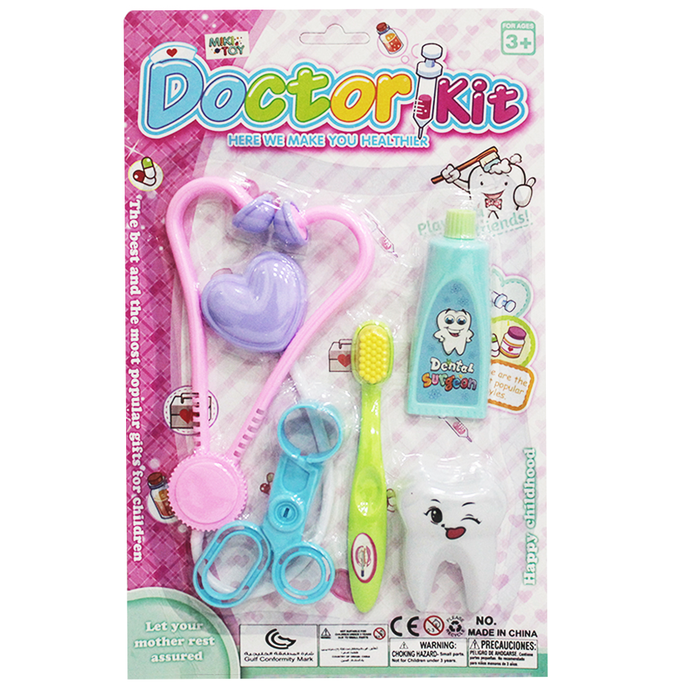 KIT MEDICO INFANTIL COM ESTETOSCOPIO E ACESSORIOS DOCTOR KIT 5 PECAS