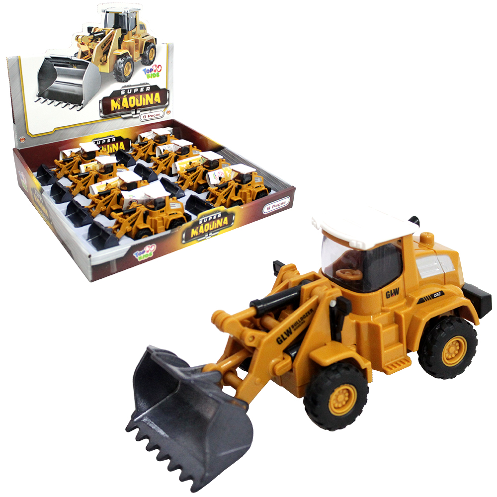 TRATOR DE METAL / PLASTICO PA CARREGADEIRA A FRICCAO TOP KIDS DP PLAY