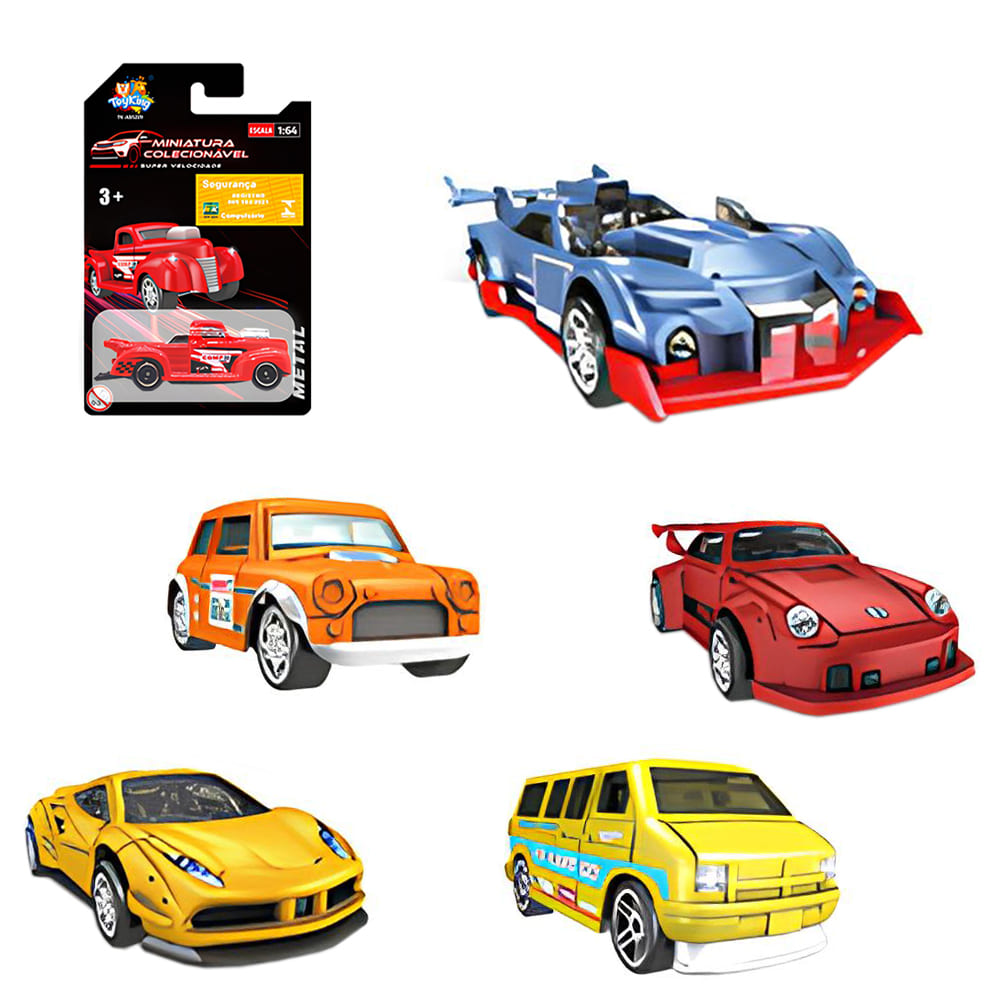 CARRO DE METAL MINIATURA COLECIONAVEL RODA LIVRE