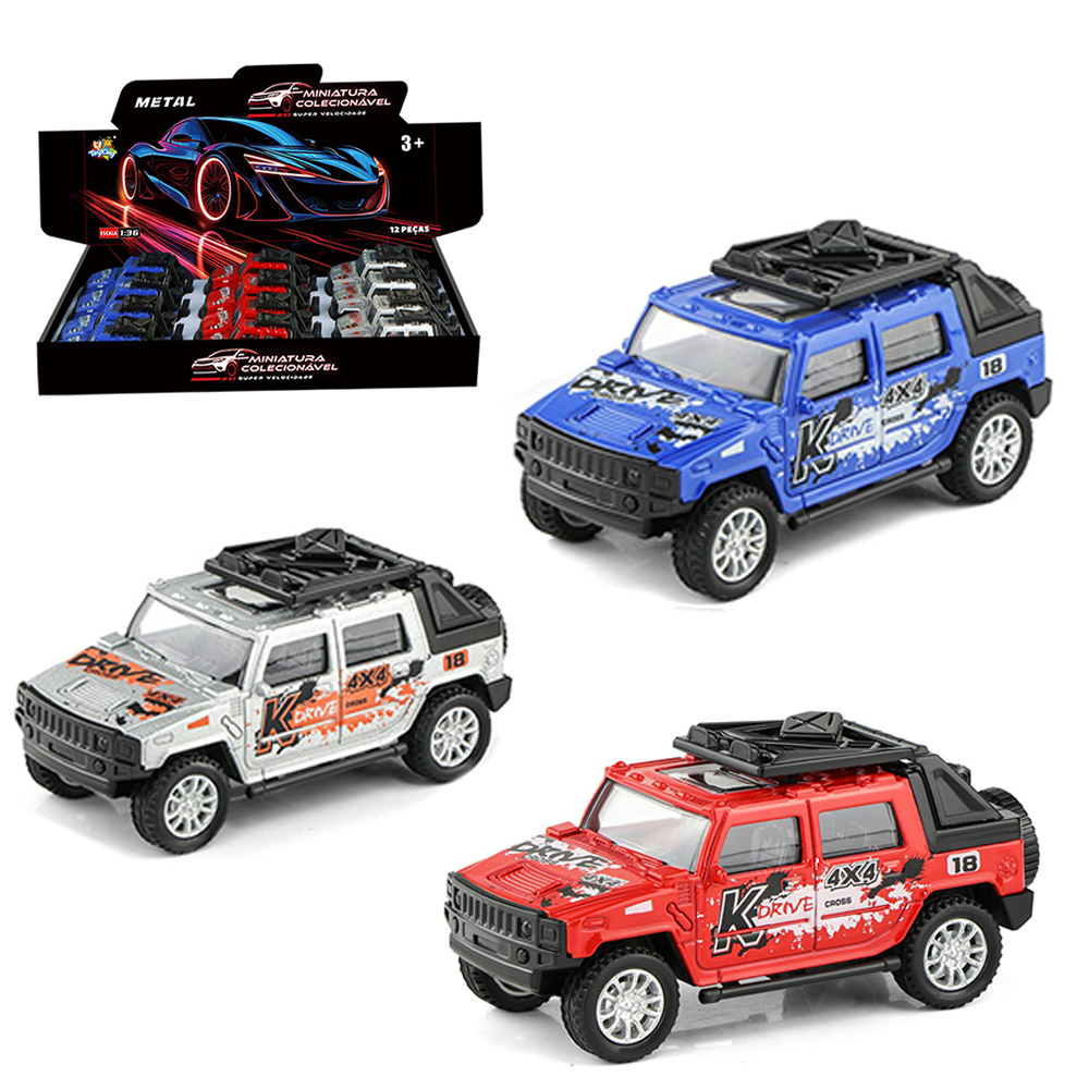 CARRO DE METAL A FRICCAO PULL BACK MINIATURA COLECIONAVEL DP PLAY