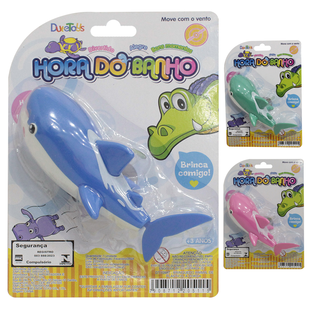 BRINQUEDO PARA BANHO BALEIA A CORDA