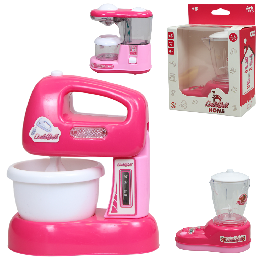 MINI ELETRODOMESTICO ACESSORIO COZINHA BATEDEIRA / CAFETEIRA / LIQUIDIFICADOR COM LUZ LINDA BELL HOME PILHA
