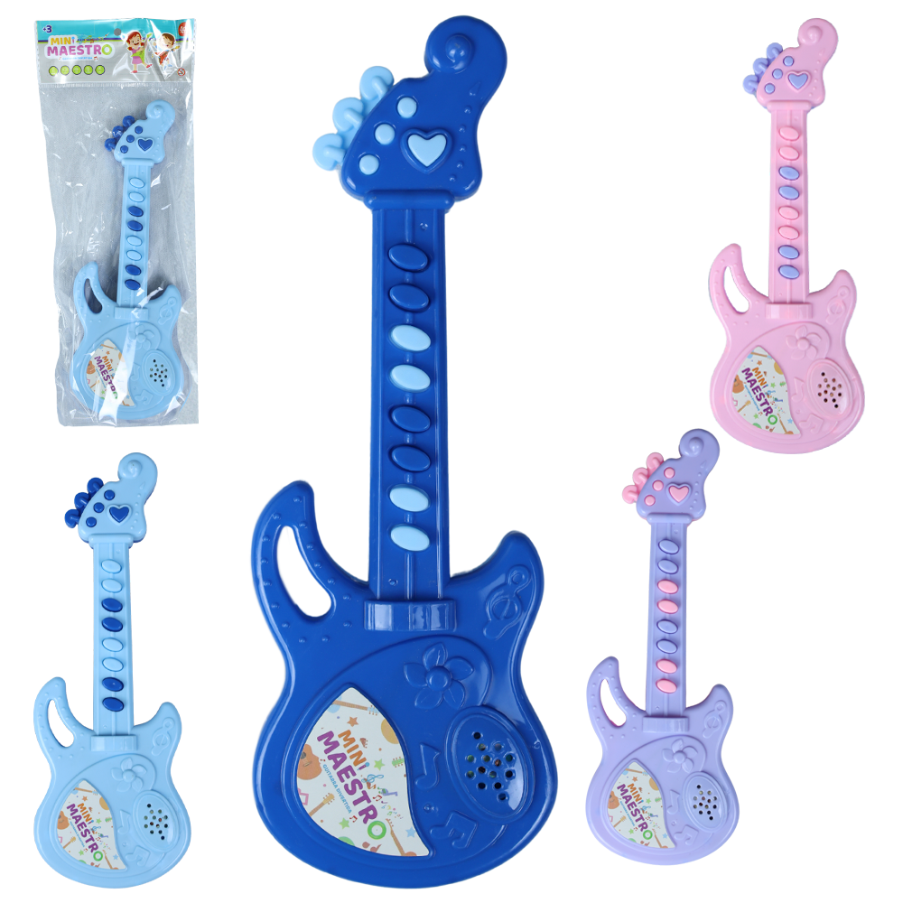 MINI GUITARRA MUSICAL INFANTIL MINI MAESTRO A PILHA