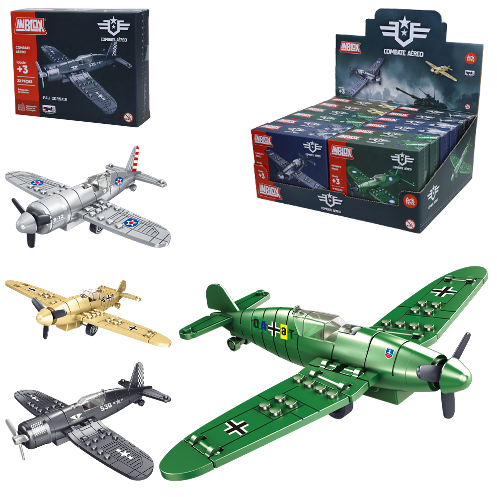 BLOCOS DE MONTAR INBLOX COMBATE AEREO TLEG DP PLAY