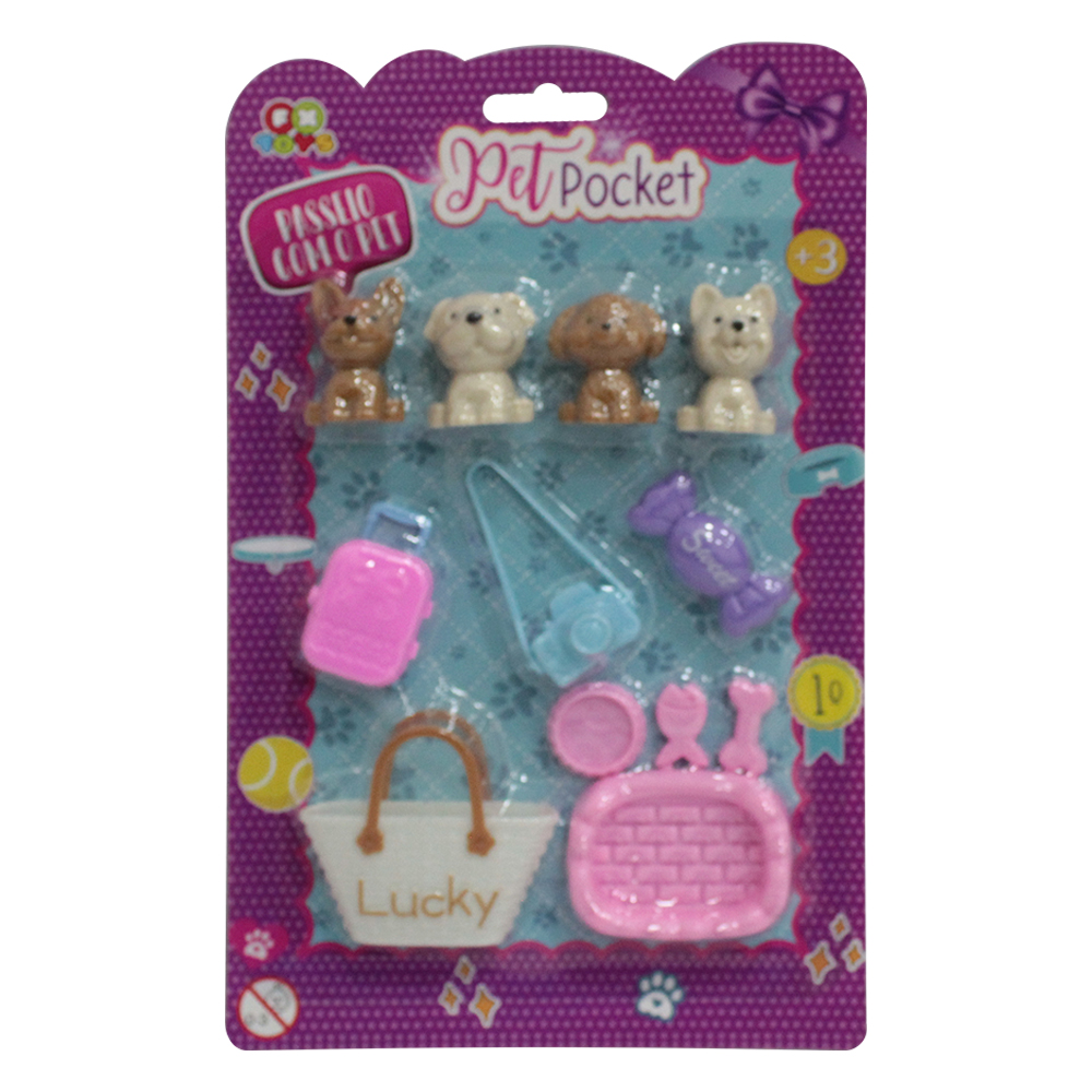 KIT PET POCKET PASSEIO COM PET CAMINHA E ACESSORIOS 12 PECAS