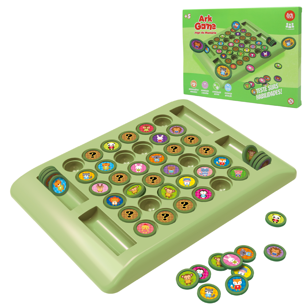 JOGO DA MEMORIA COM TABULEIRO + 36 FICHAS 21X15CM
