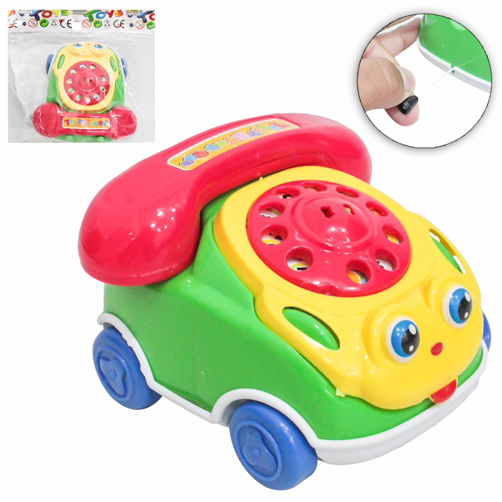 CARRO TELEFONE A CORDA COM SOM 11,5X10X7,5CM