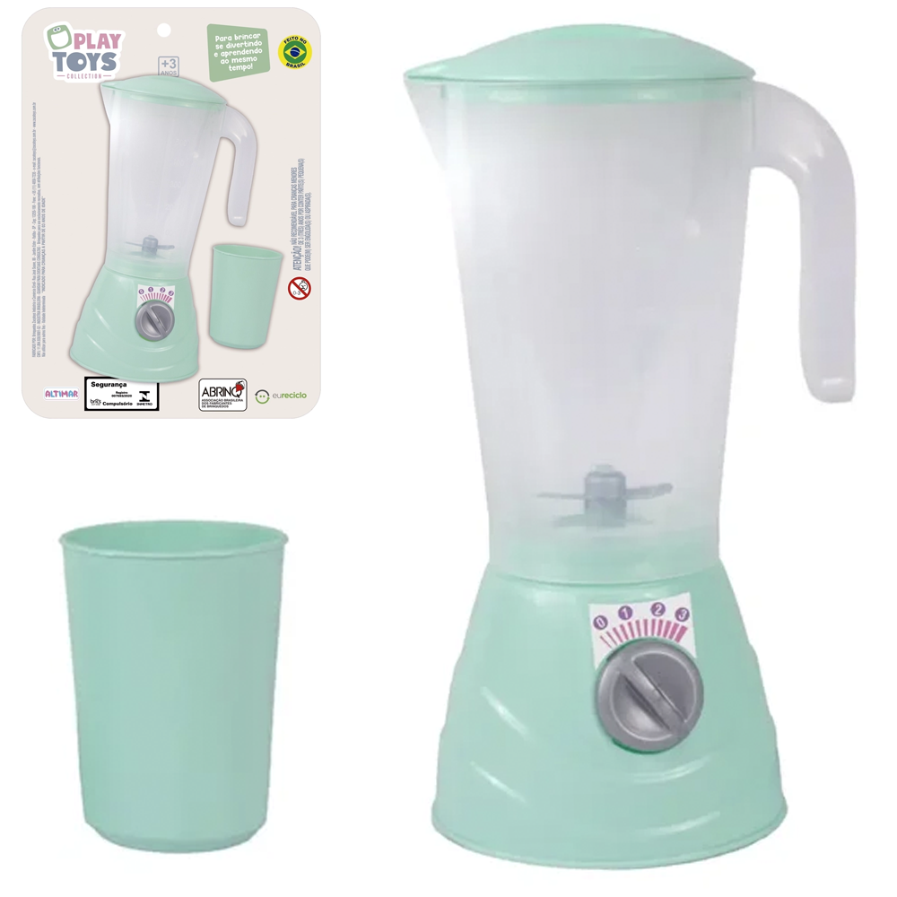 LIQUIDIFICADOR INFANTIL COM COPO VINTAGE PLAY TOYS COLLECTION