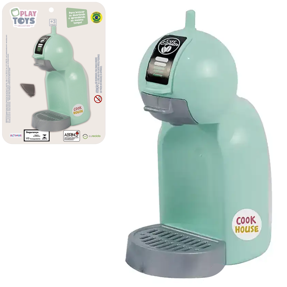 KIT COZINHA INFANTIL COM CAFETEIRA + CAPSULA VINTAGE PLAY TOYS COLLECTION