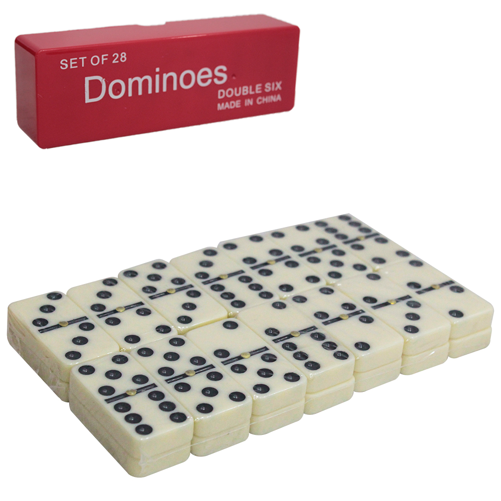 DOMINO TIPO OSSO 48X24X9MM NO ESTOJO DE PLASTICO