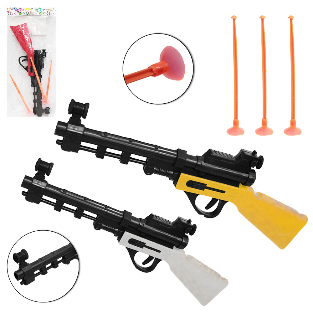PISTOLA / ESPINGARDA LANCA DARDO VENTOSA COM 3 DARDOS + MIRA