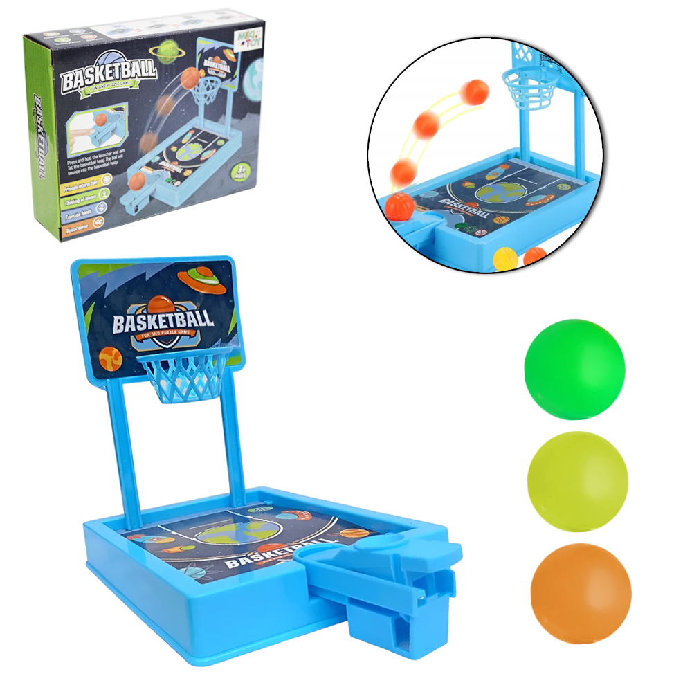 JOGO BASQUETE COM LANCADOR + CESTA E ACESSORIOS BASKETBALL 6 PECAS