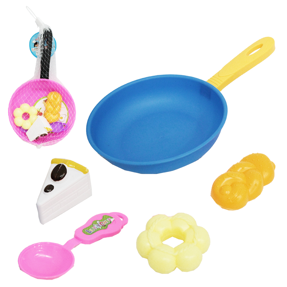 KIT COZINHA INFANTIL COM FRIGIDEIRA + ACESSORIOS NA REDE 5 PECAS