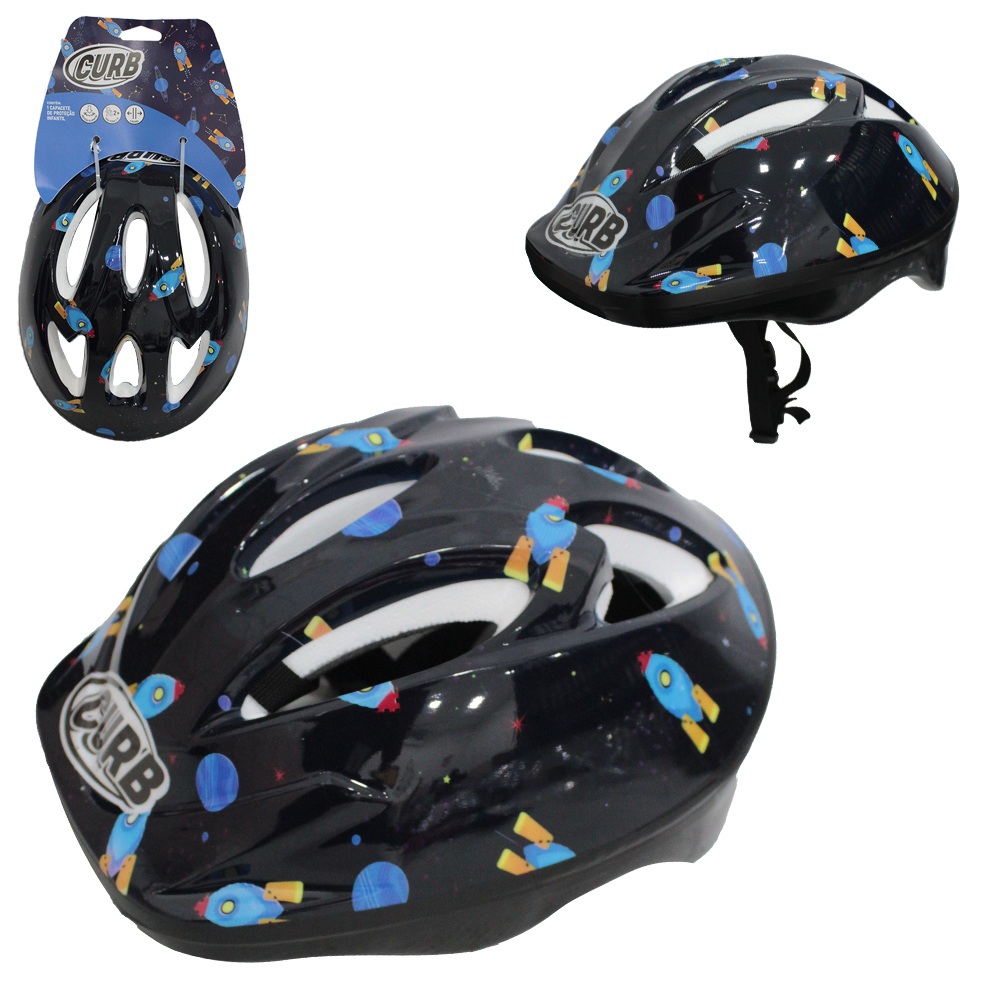 CAPACETE DE PROTECAO INFANTIL FOGUETE