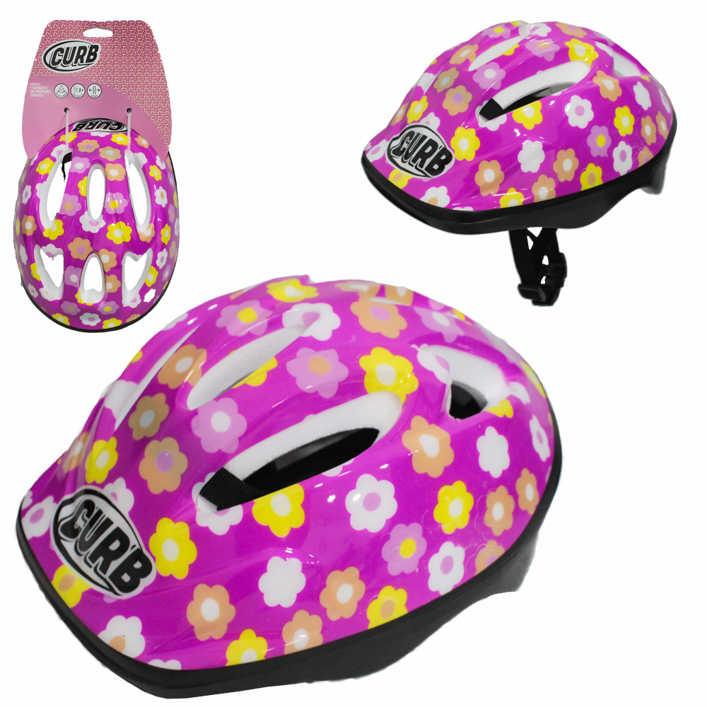CAPACETE DE PROTECAO INFANTIL FLORAL