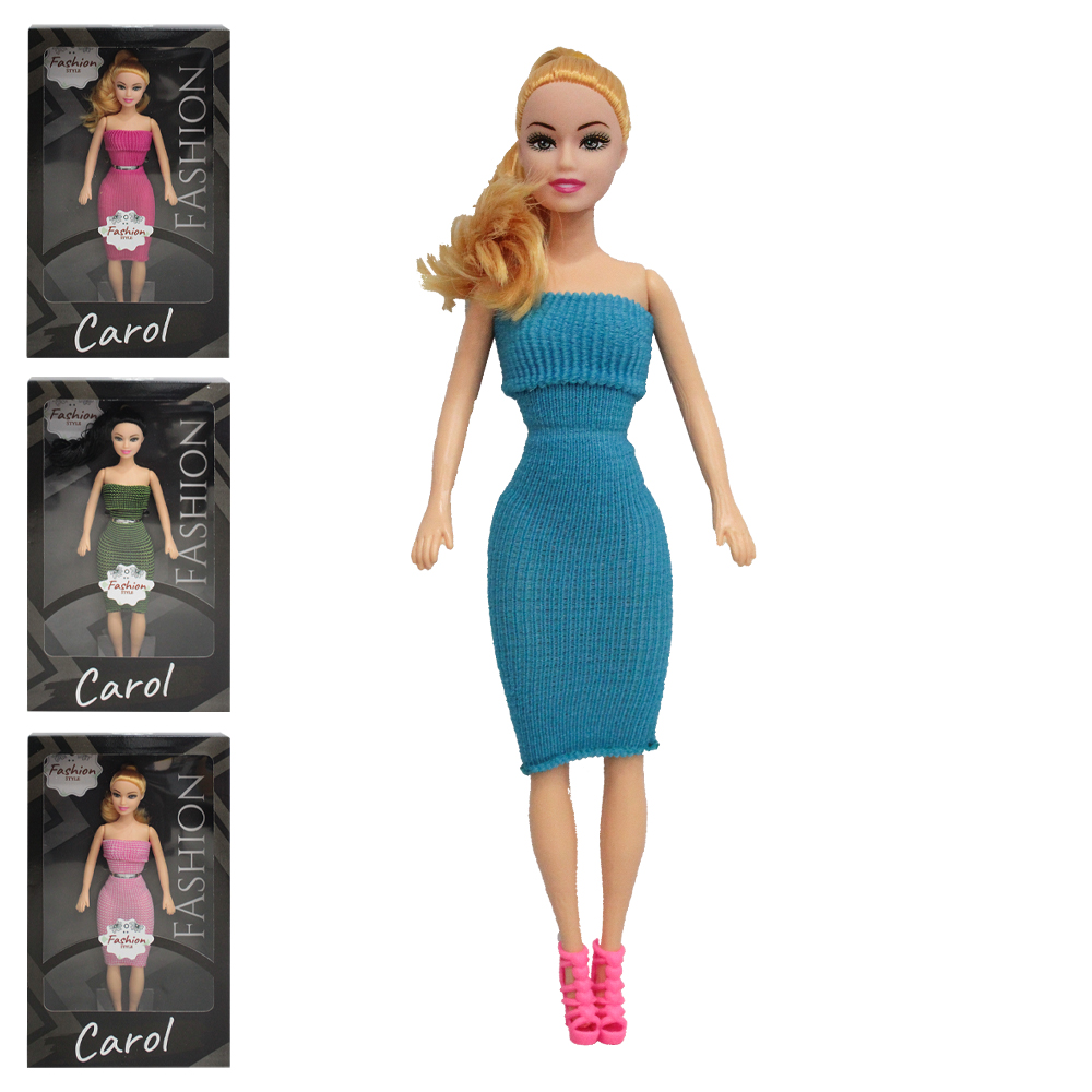 BONECA CAROL COM VESTIDO
