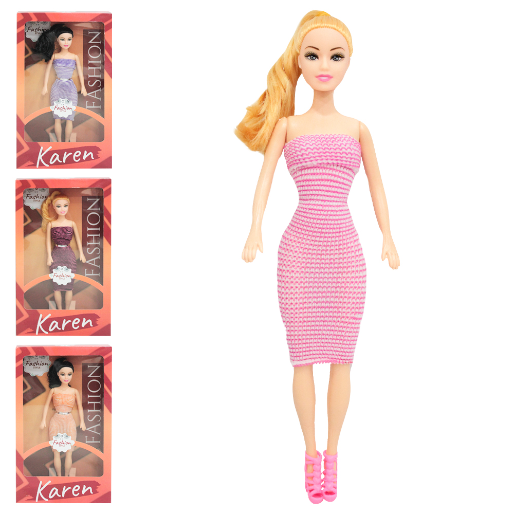 BONECA KAREN COM VESTIDO