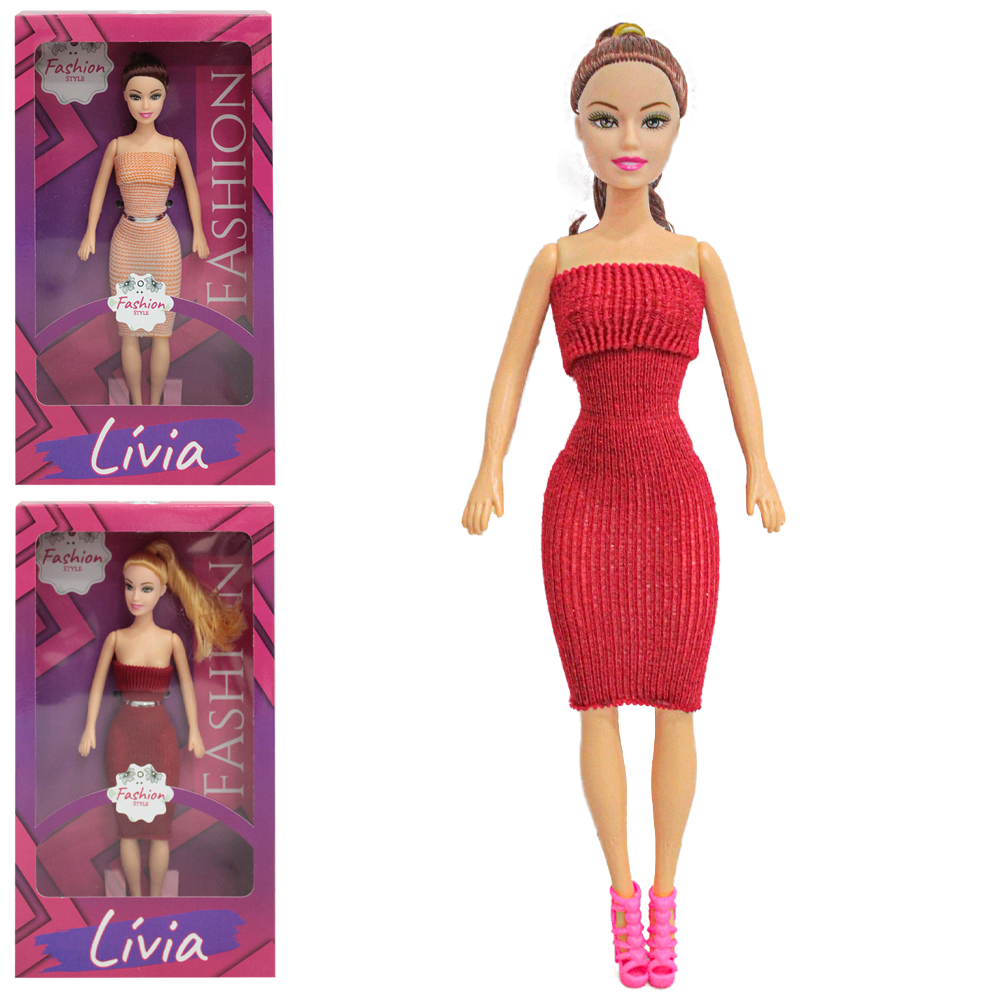 BONECA LIVIA COM VESTIDO