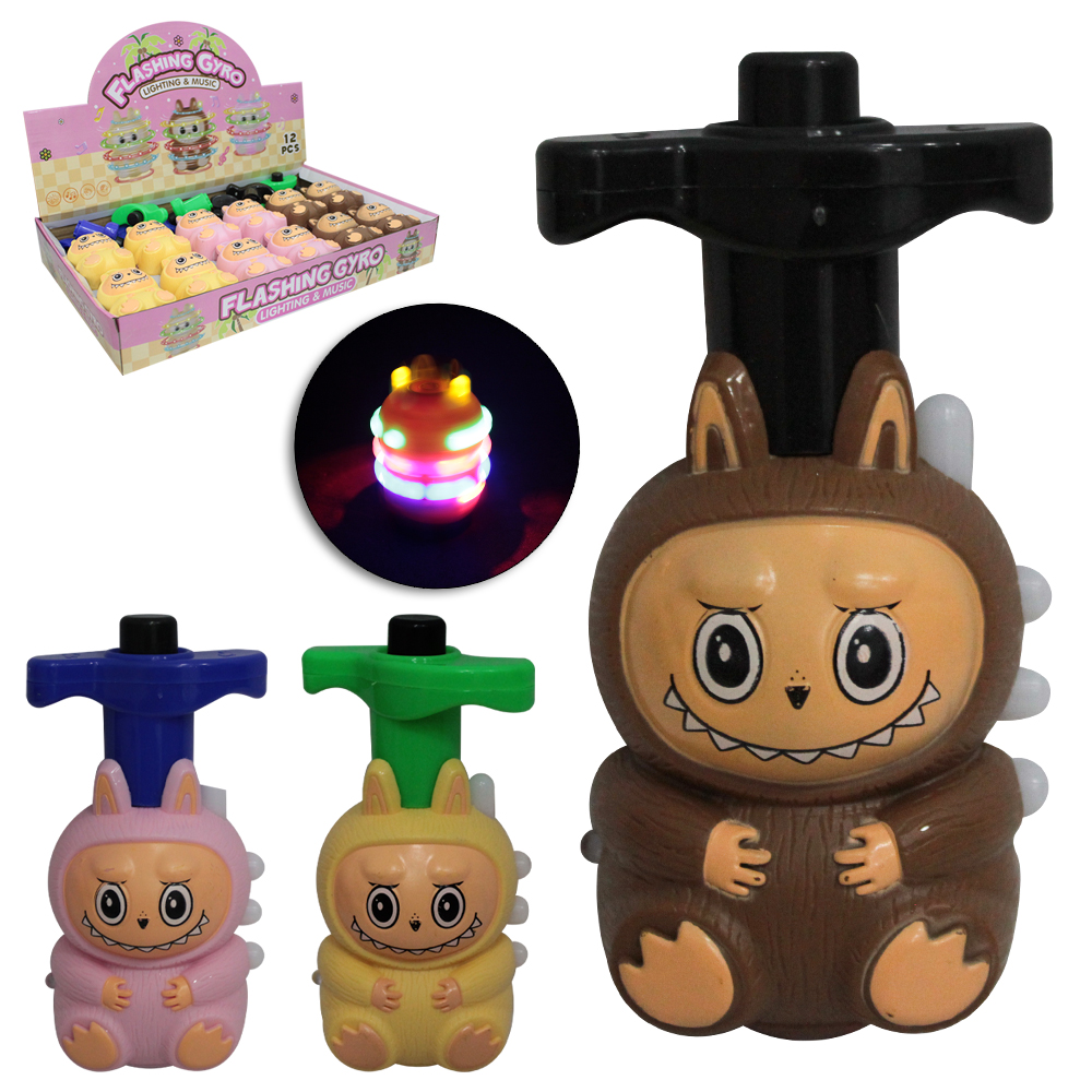 PIAO LABB COM LANCADOR FLASHING GYRO COM SOM E LUZ TOP KIDS A BATERIA DP PLAY