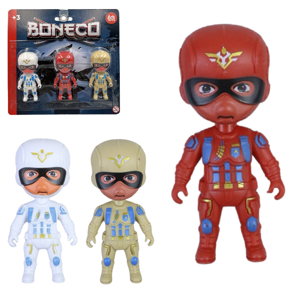 BONECO NINJA COM 3 PECAS