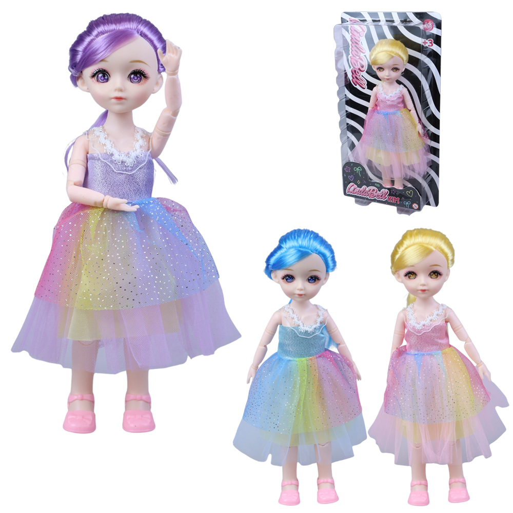 BONECA LINDA BELL KIM ARTICULADA COM VESTIDO