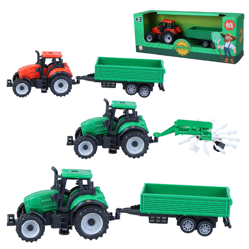 TRATOR FAZENDINHA COM ACESSORIO RODA LIVRE