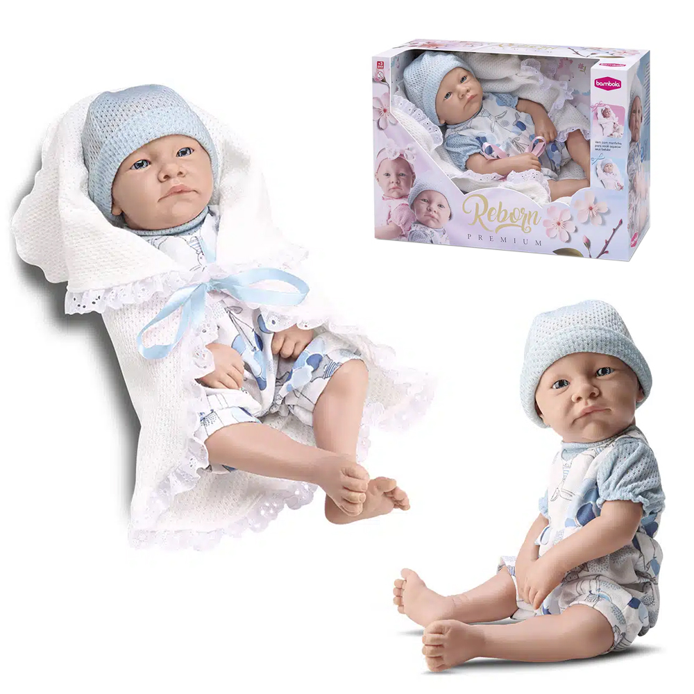 BONECA REBORN PREMIUM COLLECTION COM MANTA