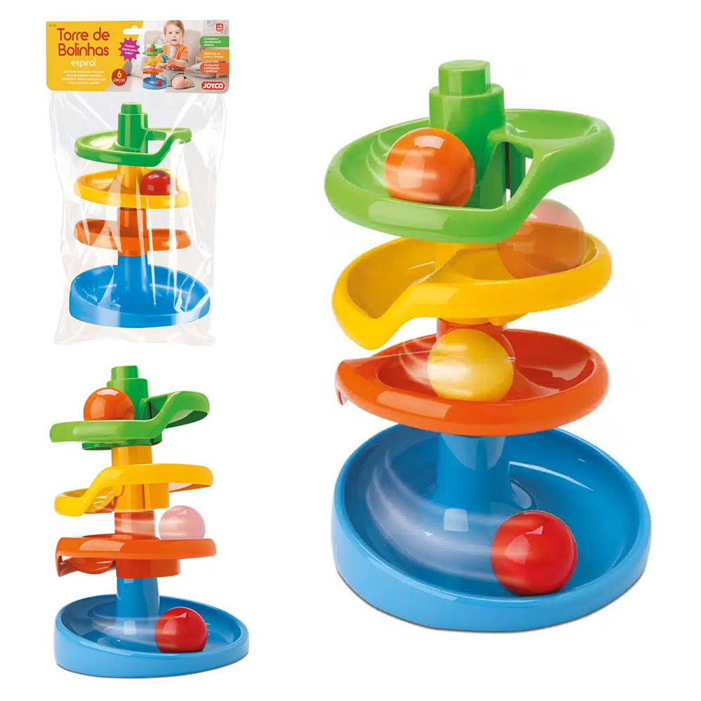 TORRE DE BOLINHAS ESPIRAL JOY.CO 3 PECAS