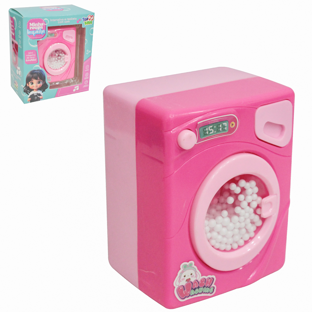 MINI ELETRODOMESTICO MAQUINA DE LAVAR INFANTIL MINHA ROUPA LIMPINHA A PILHA TOP KIDS