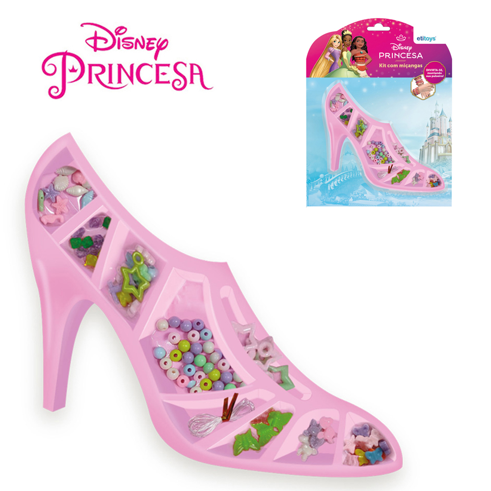 PRINCESA KIT BELEZA / BIJUTERIA INFANTIL COM 50 MICANGAS CALCADO