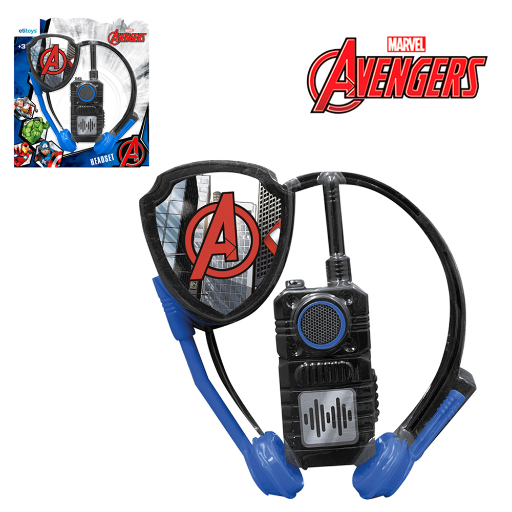 VINGADORES / AVENGERS FAZ DE CONTA MICROFONE + WALKIE TALKIE E DISTINTIVO 