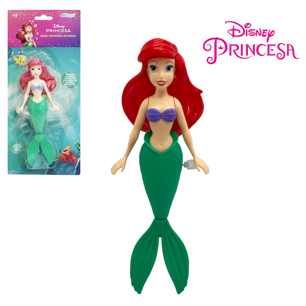 PRINCESA ARIEL BRINQUEDO P/BANHO A CORDA 