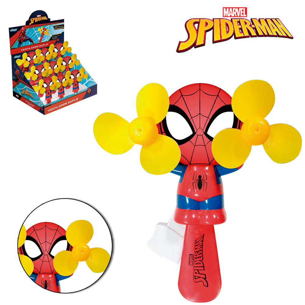 HOMEM ARANHA / SPIDER MAN MINI VENTILADOR DUPLO INFANTIL DE MAO A FRICCAO DP PLAY  