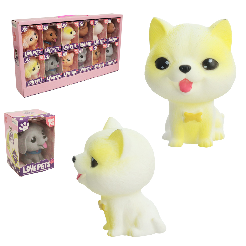ANIMAL CACHORRO DE PLASTICO COM SOM LOVE PETS MINI PET DP PLAY  