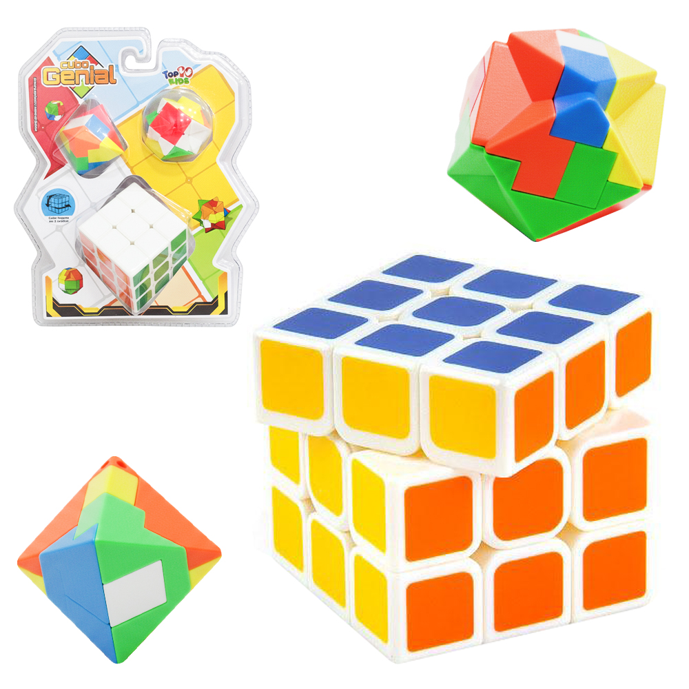 CUBO MAGICO MALUCO GRANDE / PEQUENO GENIAL COM 3 PECAS TOP KIDS