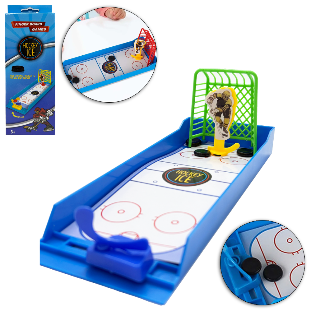 MINI JOGO HOCKEY LANCADOR A GOL COM 3 DISCOS