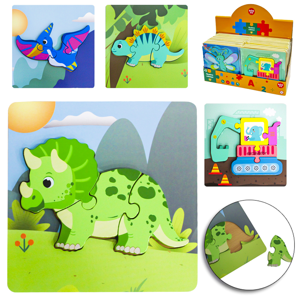 QUEBRA CABECA DE MADEIRA MDF SORTIDOS DP PLAY