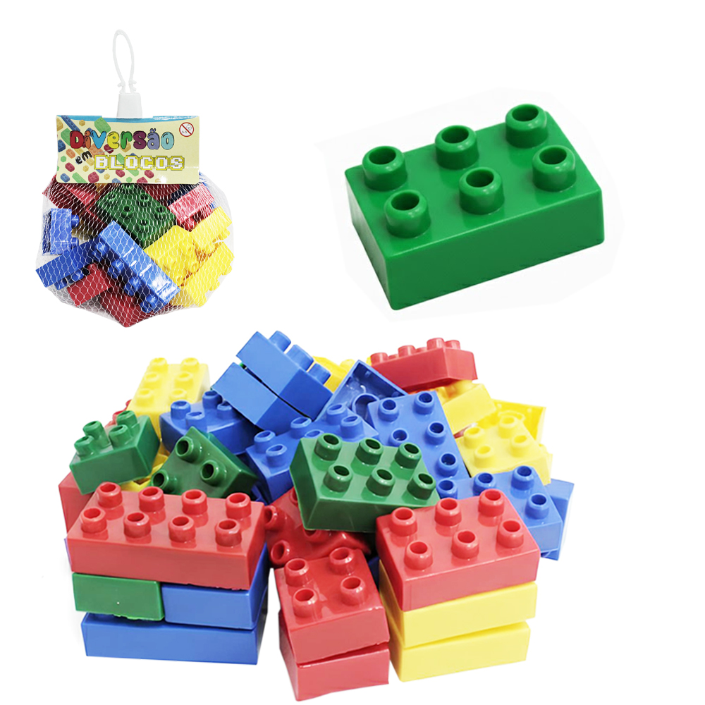 BLOCOS DE MONTAR DIVERSAO COM 20 PECAS
