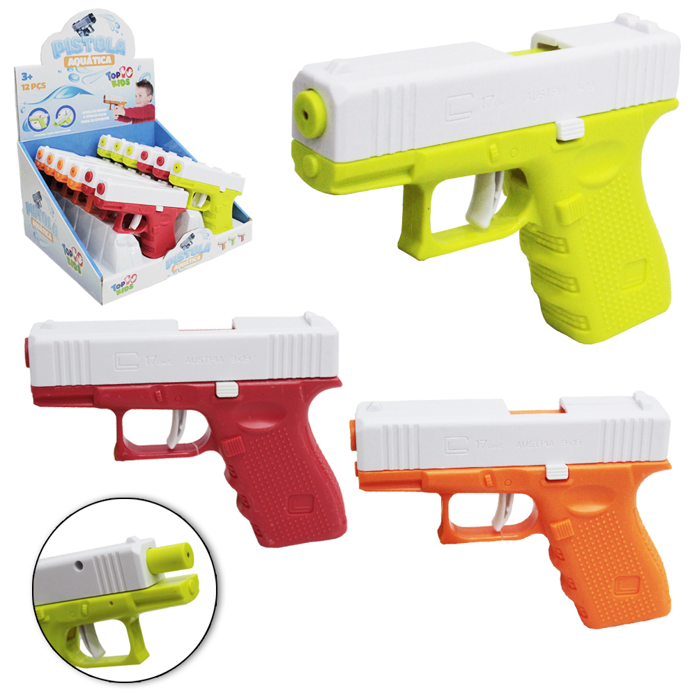 PISTOLA LANCA AGUA COLORS TOP KIDS DP PLAY 13X9CM