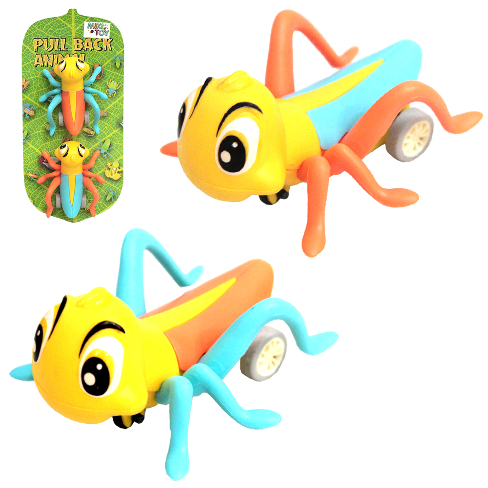 CIGARRA A FRICCAO PULL BACK COM 2 PECAS 7X7CM