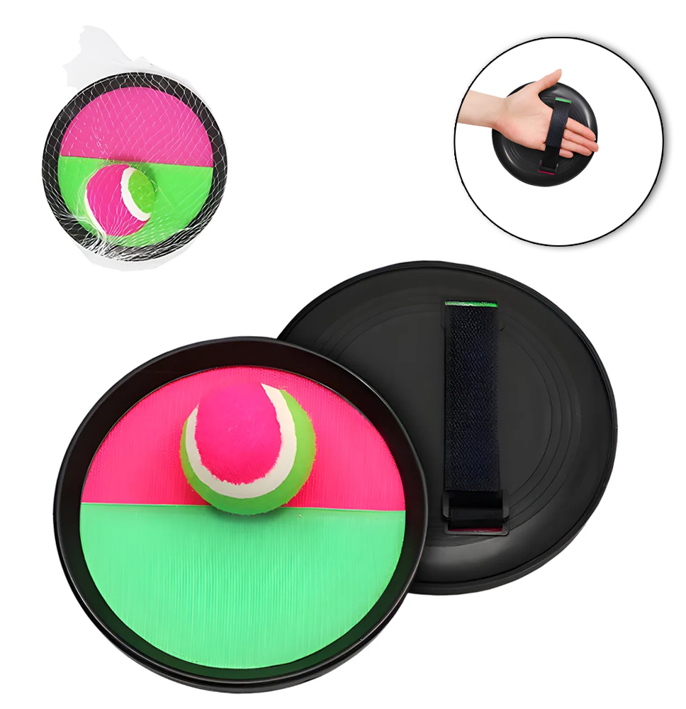 LANCA E AGARRA VELCRO COM 2 DISCOS + BOLINHA