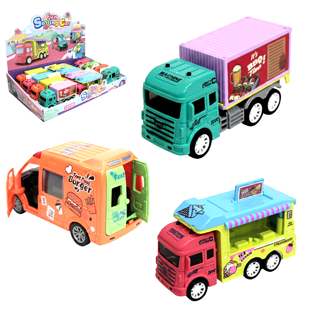 CAMINHAO / VAN FAST FOOD A FRICCAO SORTIDOS 12X5,5X4CM DP PLAY